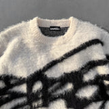 Genzai Boro 큰 로고 니트