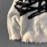 Genzai Boro 큰 로고 니트