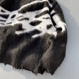 Genzai Boro 큰 로고 니트