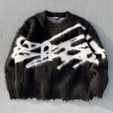 Genzai Boro 큰 로고 니트