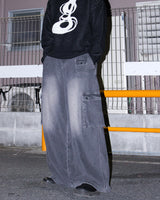 genzai寬鬆的牛仔貨物褲