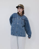 코듀로이 칼라 데님 재킷