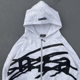 genzai大徽標拉鍊連帽衫