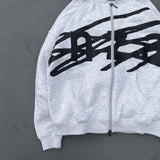 genzai大徽標拉鍊連帽衫