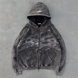 genzai大徽標拉鍊連帽衫