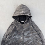 genzai大徽標拉鍊連帽衫