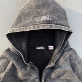 genzai大徽標拉鍊連帽衫