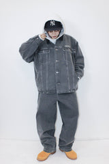 코듀로이 칼라 데님 재킷