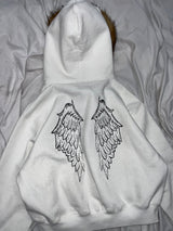 Cross Logo glitter Fur Zip Hoodie