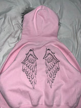 Cross Logo glitter Fur Zip Hoodie