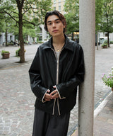 Double Zip Stitching Faux Leather Jacket