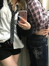 Cross Patch Low-Rise Denim Pants