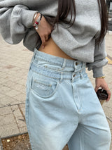 Double Waist Baggy Denim