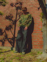 Layered Round Stitch waffle Long Tee