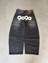 9090 OG Logo Painted Denim Pants