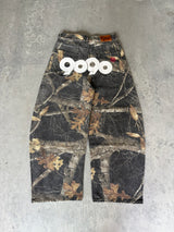 9090 OG Logo Painted Denim Pants