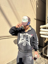 Bone Rigid Denim Zip Hoodie