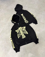 Glow Bone 풀 집 후디