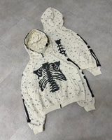 Glow Bone 풀 집 후디