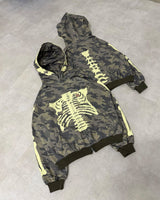 Glow Bone 풀 집 후디