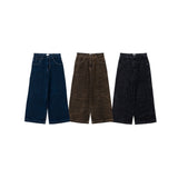 BU 주름 균열 헐렁한 데님