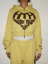 VINTAGE HEART LOGO ZIP HOODIE