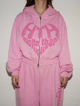 VINTAGE HEART LOGO ZIP HOODIE