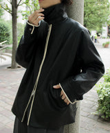 Double Zip Stitching Faux Leather Jacket