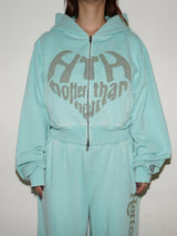VINTAGE HEART LOGO ZIP HOODIE