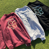 writing flower logo sweat