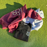writing flower logo sweat