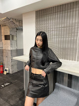 FAKE LEATHER SKIRT