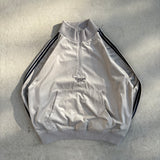 velours track half zip jacket