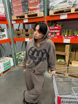 VINTAGE HEART LOGO ZIP HOODIE