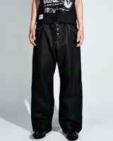 Studs coating BLACK denim pants