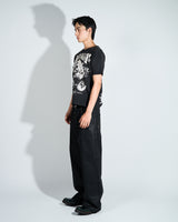 Studs coating BLACK denim pants