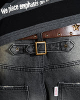 Grunge BORO 铆钉牛仔布