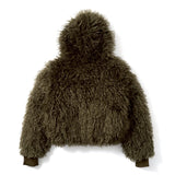 volume hood fur jacket