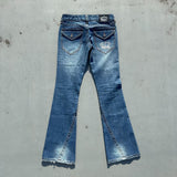 Tiara Logo Vintage Flare Denim Pants【9090 girl】