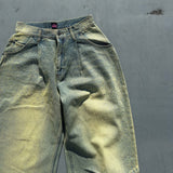 Rhinestone Buggy Denim Pants【9090 girl】