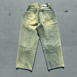 Rhinestone Buggy Denim Pants【9090 girl】