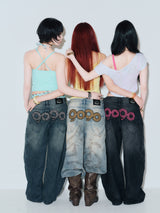 90 Logo Baggy Denim Pants