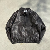 Vintage like eco leather blouson