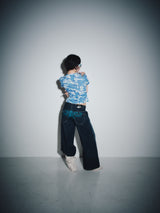 Tribal Logo Straight Denim Pants