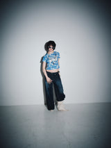 Tribal Logo Straight Denim Pants