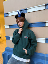 heart patch logo hoodie