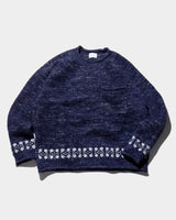 BIG POCKET FAIR ISLE LINE HEAVY SWEATER