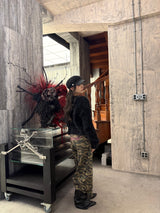 Ninety Girl Logo Glitter Buggy Denim Pants