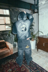 Cross ruler zip hoodie