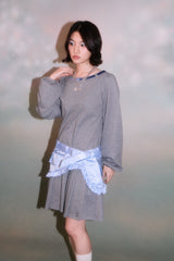 Ribbon Pleated One-Piece